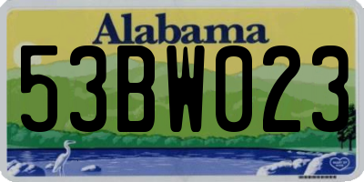 AL license plate 53BW023