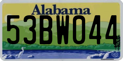 AL license plate 53BW044