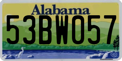 AL license plate 53BW057