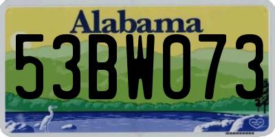 AL license plate 53BW073