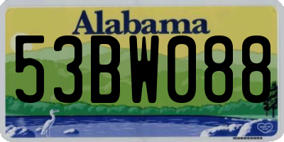 AL license plate 53BW088