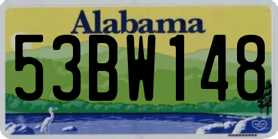 AL license plate 53BW148