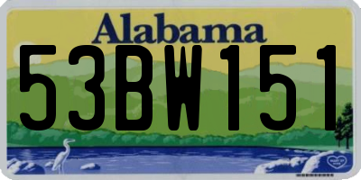 AL license plate 53BW151