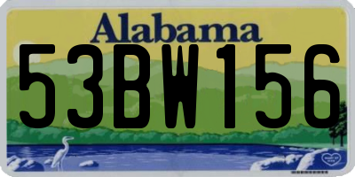 AL license plate 53BW156