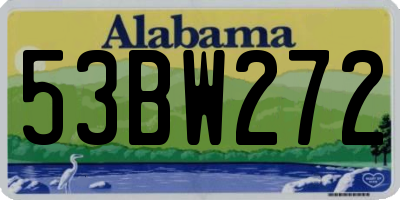 AL license plate 53BW272
