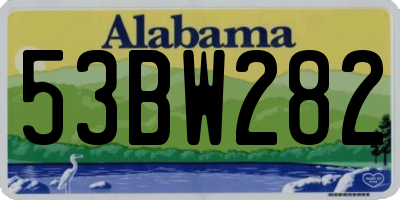 AL license plate 53BW282