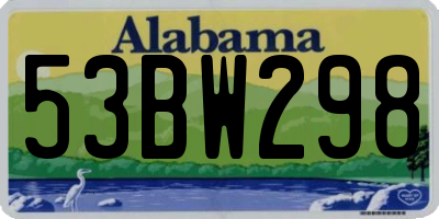 AL license plate 53BW298