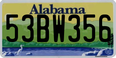 AL license plate 53BW356