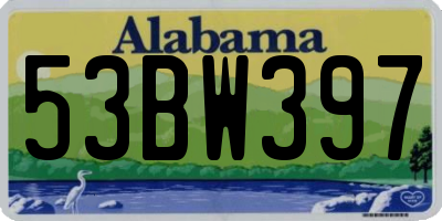 AL license plate 53BW397