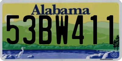 AL license plate 53BW411