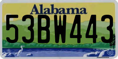 AL license plate 53BW443