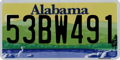 AL license plate 53BW491