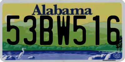 AL license plate 53BW516