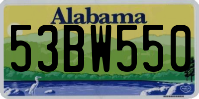 AL license plate 53BW550