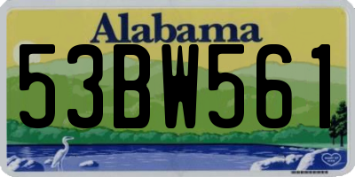 AL license plate 53BW561
