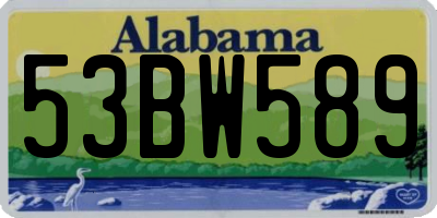 AL license plate 53BW589