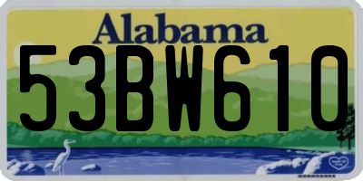 AL license plate 53BW610
