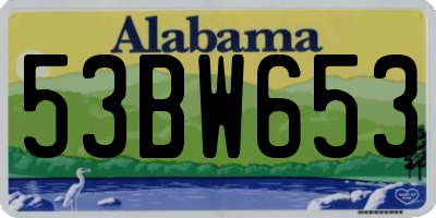 AL license plate 53BW653