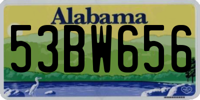 AL license plate 53BW656