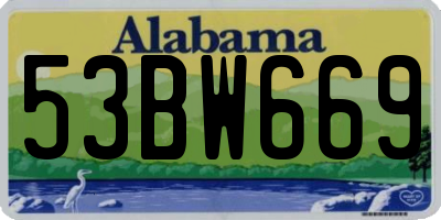 AL license plate 53BW669