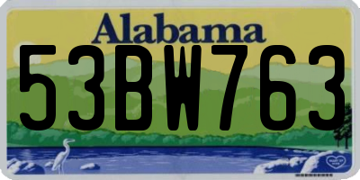 AL license plate 53BW763