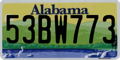AL license plate 53BW773
