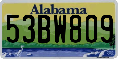 AL license plate 53BW809