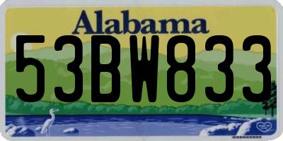 AL license plate 53BW833