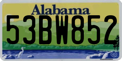 AL license plate 53BW852