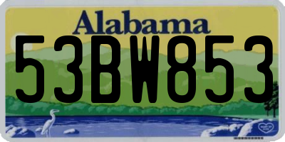 AL license plate 53BW853