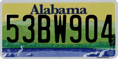 AL license plate 53BW904