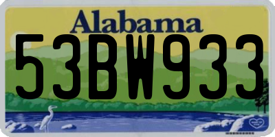 AL license plate 53BW933
