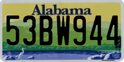 AL license plate 53BW944