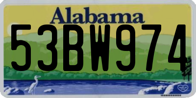 AL license plate 53BW974