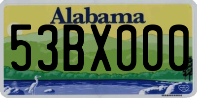 AL license plate 53BX000