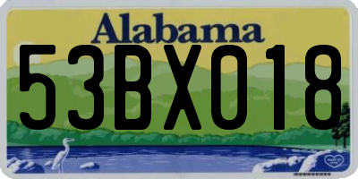 AL license plate 53BX018