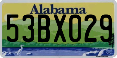 AL license plate 53BX029