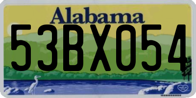 AL license plate 53BX054