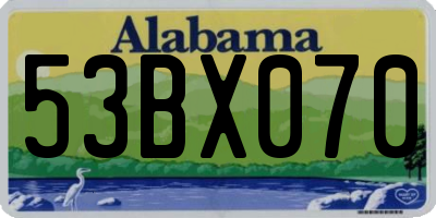 AL license plate 53BX070