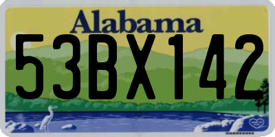 AL license plate 53BX142