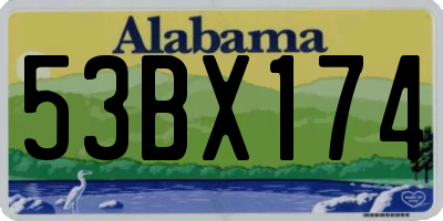 AL license plate 53BX174
