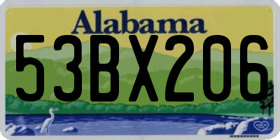 AL license plate 53BX206