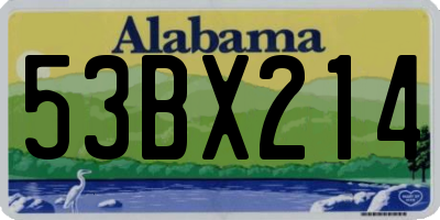 AL license plate 53BX214