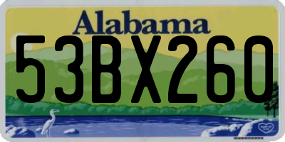 AL license plate 53BX260