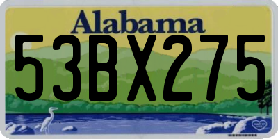 AL license plate 53BX275