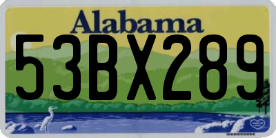 AL license plate 53BX289