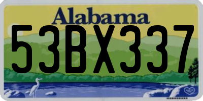 AL license plate 53BX337