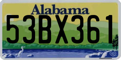 AL license plate 53BX361