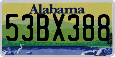 AL license plate 53BX388