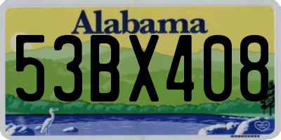AL license plate 53BX408